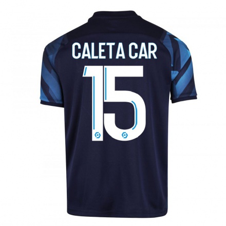 Miesten Jalkapallo Duje Caleta-Car #15 Tummansininen Vieraspaita 2021/22 Lyhythihainen Paita T-paita