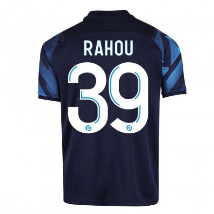 Miesten Jalkapallo Jores Rahou #39 Tummansininen Vieraspaita 2021/22 Lyhythihainen Paita T-paita