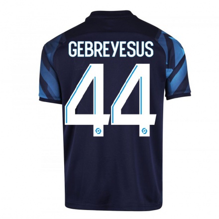 Miesten Jalkapallo Esey Gebreyesus #44 Tummansininen Vieraspaita 2021/22 Lyhythihainen Paita T-paita
