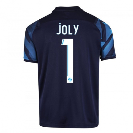 Miesten Jalkapallo Blandine Joly #1 Tummansininen Vieraspaita 2021/22 Lyhythihainen Paita T-paita