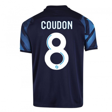 Miesten Jalkapallo Marine Coudon #8 Tummansininen Vieraspaita 2021/22 Lyhythihainen Paita T-paita