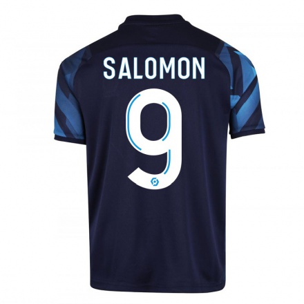 Miesten Jalkapallo Maeva Salomon #9 Tummansininen Vieraspaita 2021/22 Lyhythihainen Paita T-paita