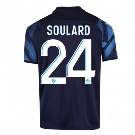 Miesten Jalkapallo Amandine Soulard #24 Tummansininen Vieraspaita 2021/22 Lyhythihainen Paita T-paita