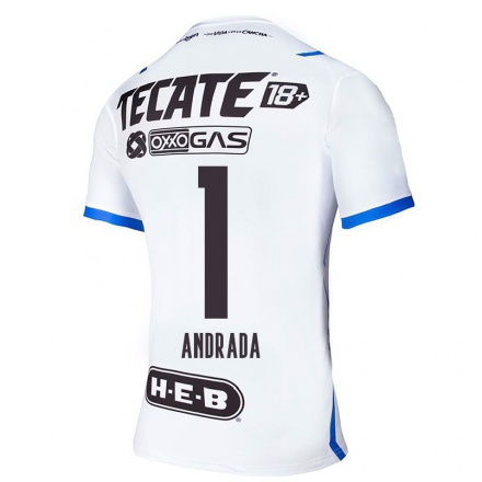 Miesten Jalkapallo Esteban Andrada #1 Sinivalkoinen Vieraspaita 2021/22 Lyhythihainen Paita T-paita