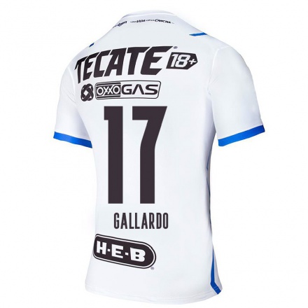 Miesten Jalkapallo Jesus Gallardo #17 Sinivalkoinen Vieraspaita 2021/22 Lyhythihainen Paita T-paita