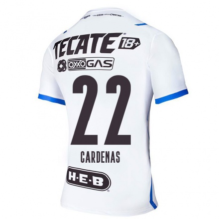 Miesten Jalkapallo Luis Cardenas #22 Sinivalkoinen Vieraspaita 2021/22 Lyhythihainen Paita T-paita