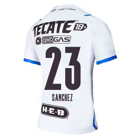 Miesten Jalkapallo Luis Sanchez #23 Sinivalkoinen Vieraspaita 2021/22 Lyhythihainen Paita T-paita