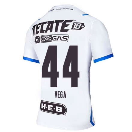 Miesten Jalkapallo Juan Vega #44 Sinivalkoinen Vieraspaita 2021/22 Lyhythihainen Paita T-paita