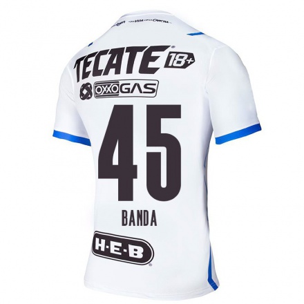 Miesten Jalkapallo Eduardo Banda #45 Sinivalkoinen Vieraspaita 2021/22 Lyhythihainen Paita T-paita