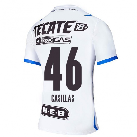 Miesten Jalkapallo Javier Casillas #46 Sinivalkoinen Vieraspaita 2021/22 Lyhythihainen Paita T-paita