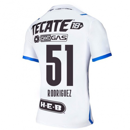 Miesten Jalkapallo Michell Rodriguez #51 Sinivalkoinen Vieraspaita 2021/22 Lyhythihainen Paita T-paita