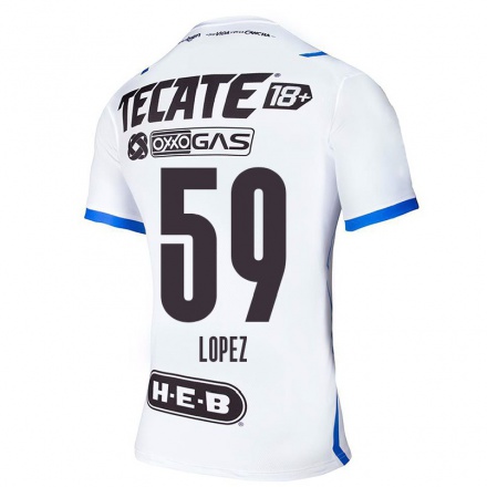 Miesten Jalkapallo Victor Lopez #59 Sinivalkoinen Vieraspaita 2021/22 Lyhythihainen Paita T-paita