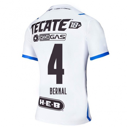 Miesten Jalkapallo Rebeca Bernal #4 Sinivalkoinen Vieraspaita 2021/22 Lyhythihainen Paita T-paita