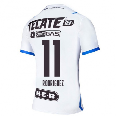 Miesten Jalkapallo Lizette Rodriguez #11 Sinivalkoinen Vieraspaita 2021/22 Lyhythihainen Paita T-paita