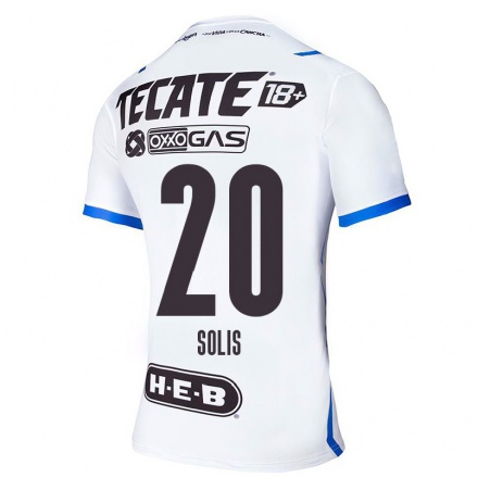 Miesten Jalkapallo Daniela Solis #20 Sinivalkoinen Vieraspaita 2021/22 Lyhythihainen Paita T-paita