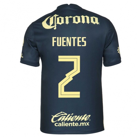Miesten Jalkapallo Luis Fuentes #2 Laivastonsininen Vieraspaita 2021/22 Lyhythihainen Paita T-paita