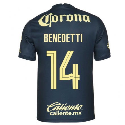 Miesten Jalkapallo Nicolas Benedetti #14 Laivastonsininen Vieraspaita 2021/22 Lyhythihainen Paita T-paita