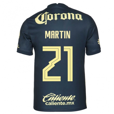 Miesten Jalkapallo Henry Martin #21 Laivastonsininen Vieraspaita 2021/22 Lyhythihainen Paita T-paita