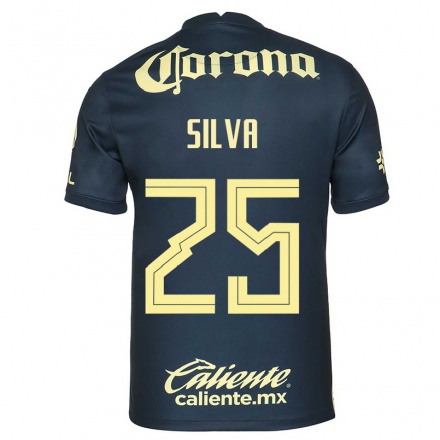 Miesten Jalkapallo Silva #25 Laivastonsininen Vieraspaita 2021/22 Lyhythihainen Paita T-paita