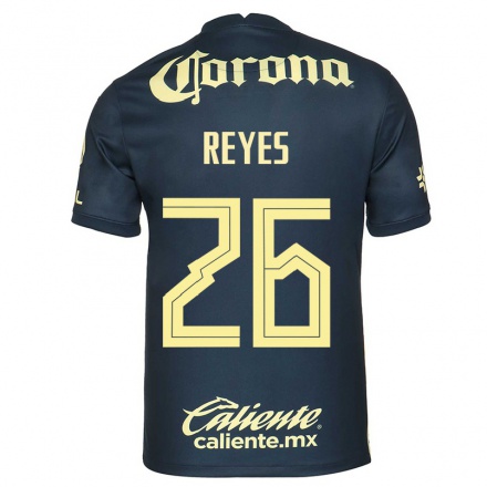 Miesten Jalkapallo Salvador Reyes #26 Laivastonsininen Vieraspaita 2021/22 Lyhythihainen Paita T-paita
