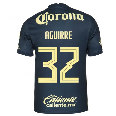 Miesten Jalkapallo Zoe Aguirre #32 Laivastonsininen Vieraspaita 2021/22 Lyhythihainen Paita T-paita