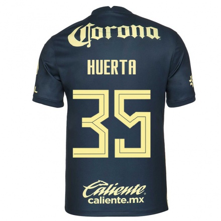 Miesten Jalkapallo Renata Huerta #35 Laivastonsininen Vieraspaita 2021/22 Lyhythihainen Paita T-paita