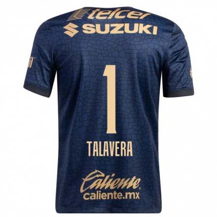 Miesten Jalkapallo Alfredo Talavera #1 Laivastonsininen Vieraspaita 2021/22 Lyhythihainen Paita T-paita
