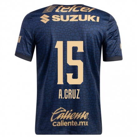Miesten Jalkapallo Alex Cruz #15 Laivastonsininen Vieraspaita 2021/22 Lyhythihainen Paita T-paita