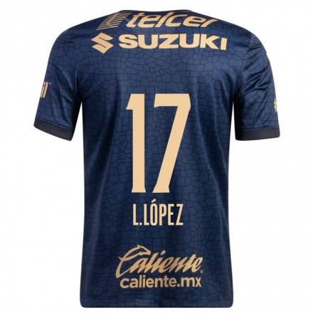 Miesten Jalkapallo Leonel Lopez #17 Laivastonsininen Vieraspaita 2021/22 Lyhythihainen Paita T-paita