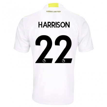 Miesten Jalkapallo Jack Harrison #22 Valkoinen Kotipaita 2021/22 Lyhythihainen Paita T-paita