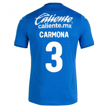 Miesten Jalkapallo Edith Carmona #3 Tummansininen Kotipaita 2021/22 Lyhythihainen Paita T-paita