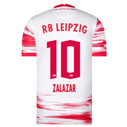Miesten Jalkapallo Rodrigo Zalazar #10 Punainen Valkoinen Kotipaita 2021/22 Lyhythihainen Paita T-paita