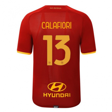 Miesten Jalkapallo Riccardo Calafiori #13 Punainen Kotipaita 2021/22 Lyhythihainen Paita T-paita