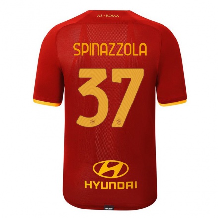 Miesten Jalkapallo Leonardo Spinazzola #37 Punainen Kotipaita 2021/22 Lyhythihainen Paita T-paita