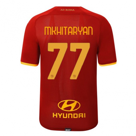 Miesten Jalkapallo Henrikh Mkhitaryan #77 Punainen Kotipaita 2021/22 Lyhythihainen Paita T-paita