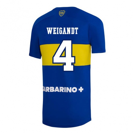 Miesten Jalkapallo Marcelo Weigandt #4 Kuninkaallisen Sininen Kotipaita 2021/22 Lyhythihainen Paita T-paita