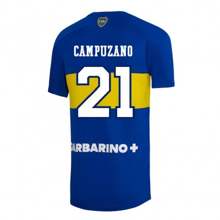 Miesten Jalkapallo Jorman Campuzano #21 Kuninkaallisen Sininen Kotipaita 2021/22 Lyhythihainen Paita T-paita