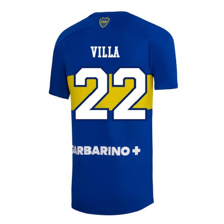 Miesten Jalkapallo Sebastian Villa #22 Kuninkaallisen Sininen Kotipaita 2021/22 Lyhythihainen Paita T-paita