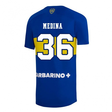 Miesten Jalkapallo Cristian Medina #36 Kuninkaallisen Sininen Kotipaita 2021/22 Lyhythihainen Paita T-paita