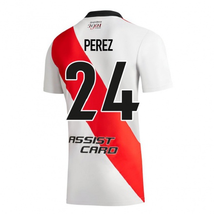Miesten Jalkapallo Enzo Perez #24 Valkoinen Kotipaita 2021/22 Lyhythihainen Paita T-paita