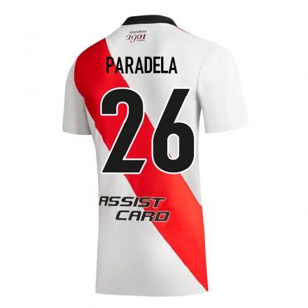 Miesten Jalkapallo Jose Paradela #26 Valkoinen Kotipaita 2021/22 Lyhythihainen Paita T-paita
