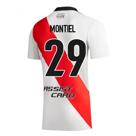 Miesten Jalkapallo Gonzalo Montiel #29 Valkoinen Kotipaita 2021/22 Lyhythihainen Paita T-paita