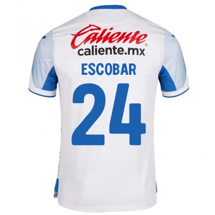 Miesten Jalkapallo Juan Escobar #24 Valkoinen Vieraspaita 2021/22 Lyhythihainen Paita T-paita