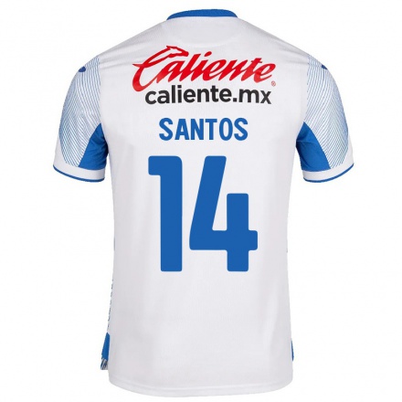 Miesten Jalkapallo Eleisa Santos #14 Valkoinen Vieraspaita 2021/22 Lyhythihainen Paita T-paita