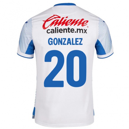 Miesten Jalkapallo Alondra Gonzalez #20 Valkoinen Vieraspaita 2021/22 Lyhythihainen Paita T-paita