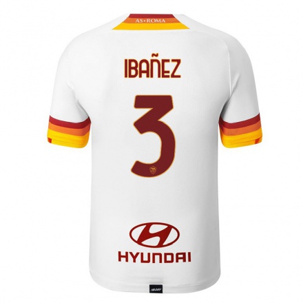 Miesten Jalkapallo Roger Ibanez #3 Valkoinen Vieraspaita 2021/22 Lyhythihainen Paita T-paita