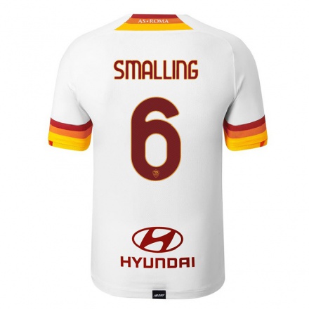 Miesten Jalkapallo Chris Smalling #6 Valkoinen Vieraspaita 2021/22 Lyhythihainen Paita T-paita