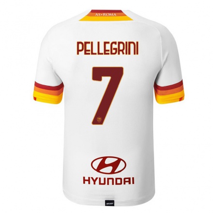 Miesten Jalkapallo Lorenzo Pellegrini #7 Valkoinen Vieraspaita 2021/22 Lyhythihainen Paita T-paita