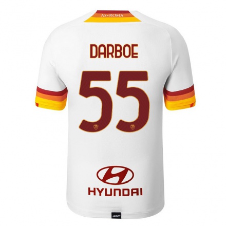 Miesten Jalkapallo Ebrima Darboe #55 Valkoinen Vieraspaita 2021/22 Lyhythihainen Paita T-paita