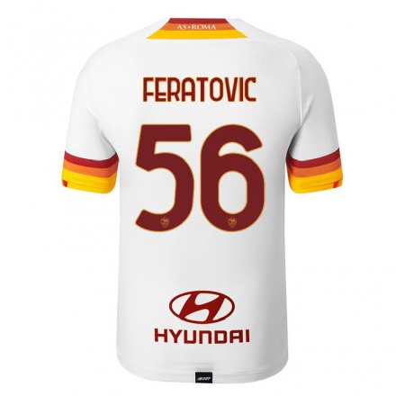 Miesten Jalkapallo Amir Feratovic #56 Valkoinen Vieraspaita 2021/22 Lyhythihainen Paita T-paita